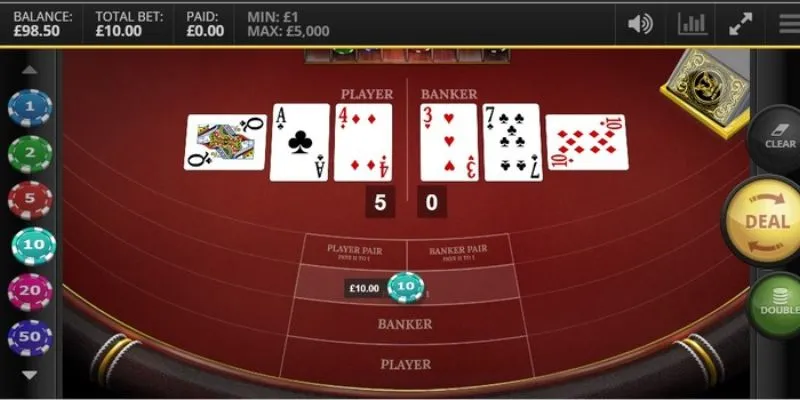 Nguyên tắc hoạt động trong baccarat