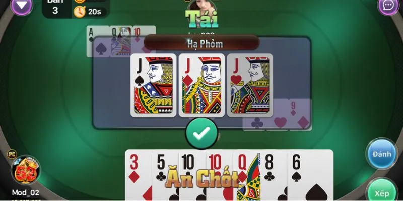 Cách sắp xếp bài tối ưu trong phỏm